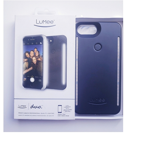 2/$15 NWOT LUMEE DUO IPHONE 7 PLUS BLACK CASE FRONT/BACK LIGHTING. - Picture 2 of 3